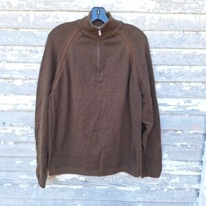 Tommy Bahama Sweater Mens‎ L Blue Island Zone 1/4 Zip Mock Neck Size xl